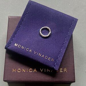 Monica Vinader Single Mini Huggie Earring--Sterling Silver -- NEW